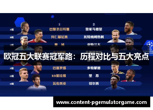 欧冠五大联赛冠军路：历程对比与五大亮点