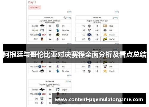阿根廷与哥伦比亚对决赛程全面分析及看点总结