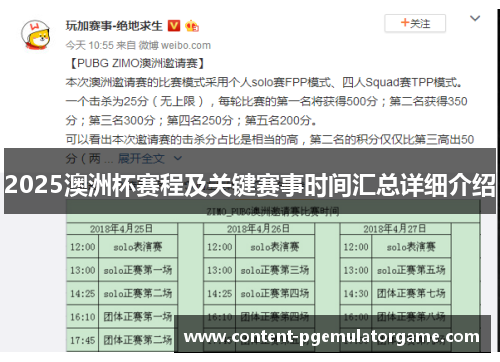 2025澳洲杯赛程及关键赛事时间汇总详细介绍