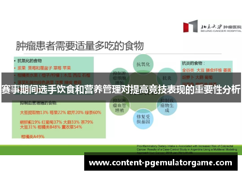赛事期间选手饮食和营养管理对提高竞技表现的重要性分析